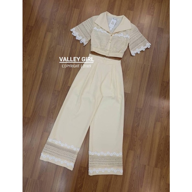 💕🐥 Valley Girl 🐥💚 Size L 🐜 ชุดเซตงานเจนสุดา เสื้อลูกไม้ 🐜💚