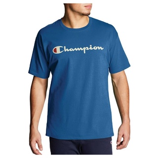 เสื้อยืด  Champion Mens Script Logo Classic Jersey Graphic Tee Shirt-S