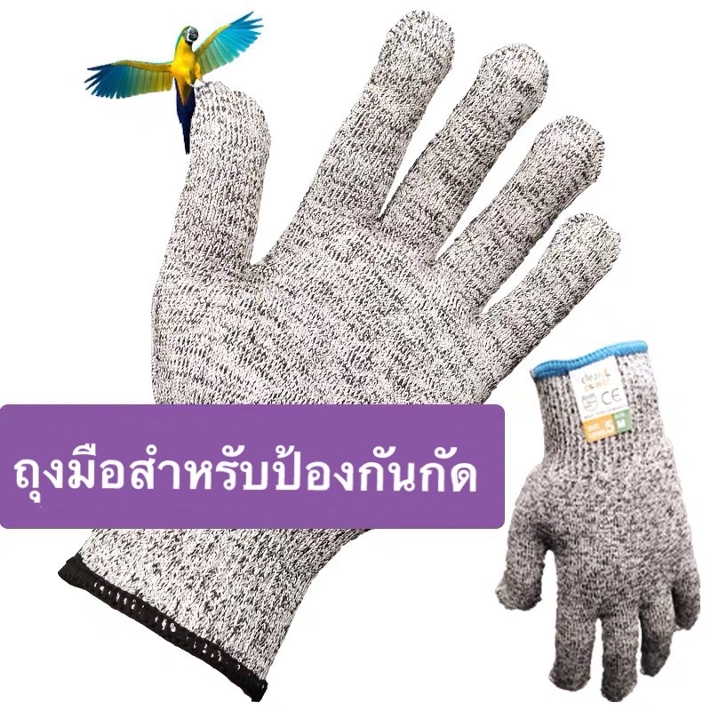ถุงมือกันกัดสำหรับจับนก ถุงมือสำหรับป้องกันนกแก้ว แมว หนูแฮมสเตอร์ ถุงมือกันกัด