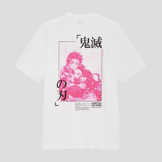 ผ้าฝ้าย 100%Uniqlo Ut Manga เสื้อยืดพิมพ์ลาย ( Demon Slayer Series ) 437263S-3XL