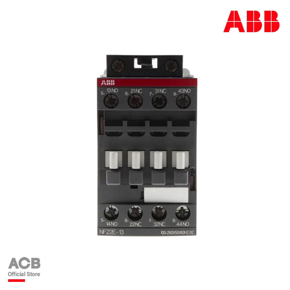ABB : Contactor Relay - 2NO + 2NC, 6 A Contact Rating, AF Range รหัส NF22E-13 1SBH137001R1322 เอบีบี