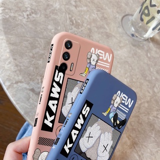 สำหรับ OPPO Realme X X Lite XT X2 X2 Pro X3 X3 Super Zoom เคสโทรศัพท์พร้อมการ์ตูน kaws ภาพวาดรอยยิ้มกันกระแทกฝาหลังแบบนุ่มกล้องรูปแบบซิลิโคนแบบเต็มตัวป้องกันเลนส์เคสเคสน่ารัก