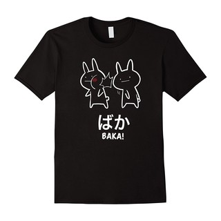 เสื้อยืดแฟชั่น ลายกระต่าย พร้อมตัวอักษร Baka สำหรับผู้ชาย