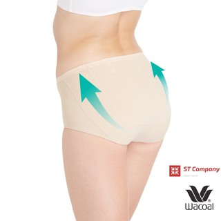 กางเกงใน Wacoal U-Fit Short Panty สีเนื้อ (NN) แบบเต็มตัว (Short) 1 ชิ้น โอบกระชับก้น ไม่เข้าวิน วาโก้ รุ่น WU4937