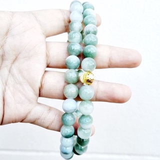 (JN0401) สร้อยคอหยก ปะคำหยก พม่าแท้ Jadeite Type A ปะคำ Size 10.7 mm. ยาว 24 นิ้ว