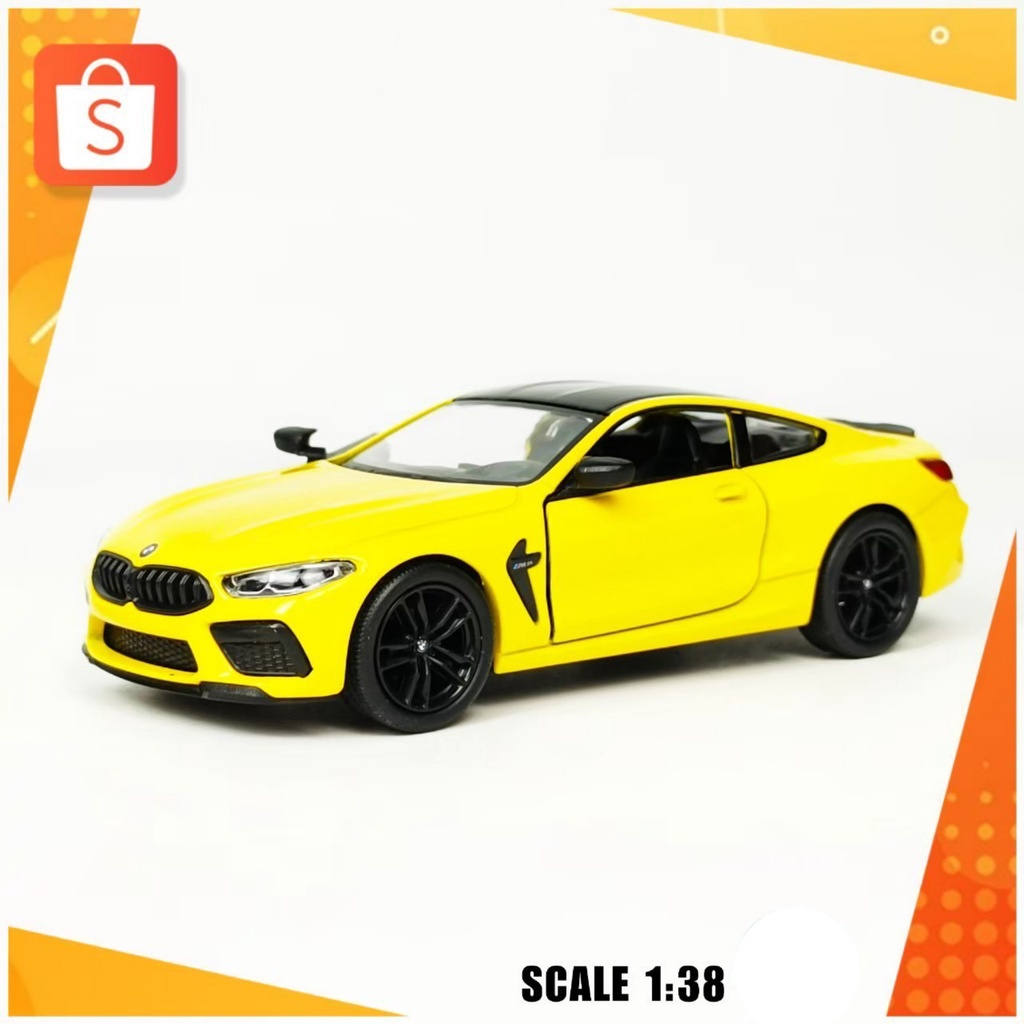 โมเดลรถเหล็กบีเอ็ม​ดับเบิ้ลยู BMW M8​ Competition​ Coupe​ scale 1:38 ความยาว 12.5 ซม. Kinsmart