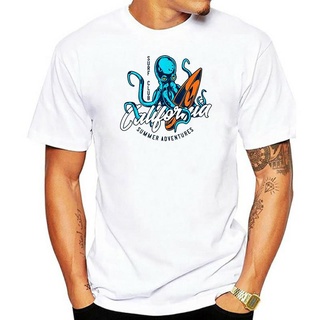 เสื้อยืดลําลอง แขนสั้น พิมพ์ลาย California Surf Club สีขาว เหมาะกับของขวัญวันเกิด สําหรับคู่รักเซิร์ฟ