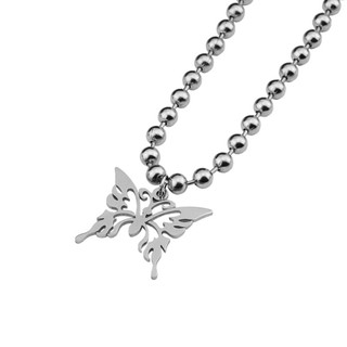 Titanium Steel Butterfly Necklaces