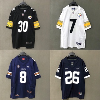 เสื้อกีฬาแขนสั้น ปักลาย Nfl Jersey Rugby American Football Jersey สไตล์ฮิปฮอป ฮาราจูกุ แฟชั่นเรโทร