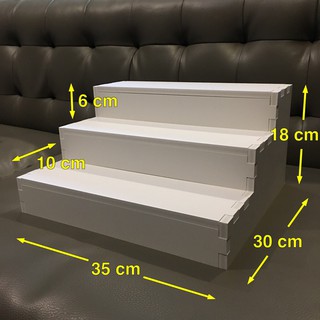 ชั้นวาง 3 ชั้นหน้าทึบ กว้าง วางของเล่น ของจุกจิก น้ำหอม ของตั้งโชว์ วางในตู้ ikea, index ได้