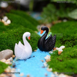 [HABITAT] ตุ๊กตาหงส์น่ารัก ขนาดเล็ก สําหรับตกแต่งบ้านตุ๊กตา