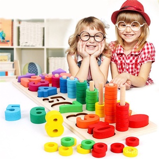 Children Wooden Montessori Materials Learning Numbers Early Education Math Toys