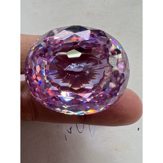 Huge cubic zirconia 60 gram 1.50x1.0 inch Lavendor