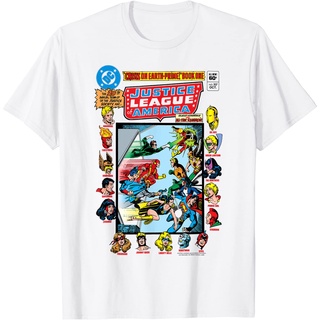 เสื้อยืดผ้าฝ้ายพรีเมี่ยม เสื้อยืด พิมพ์ลายการ์ตูน Justice League Crisis On Earth สําหรับผู้ใหญ่