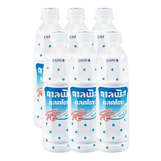 คาลพิสแลคโตะ นมเปรี้ยว รสออริจนอล 300 มล. แพ็ค 6 ขวด Calpis lactose, sour milk, 300 ml, pack of 6 bottles