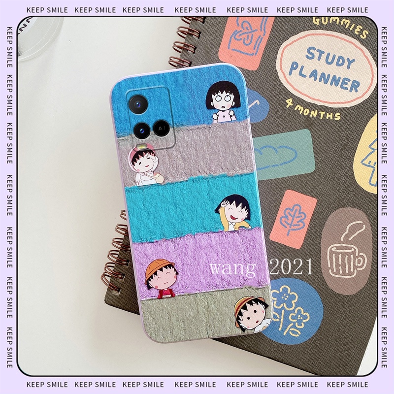 In Stock Classic Cartoon Case เคส Vivo Y21T Y33T Y21G Y21A Y21e Y21 Y21s Y33s V23 V23e 5G 4G Colorful Lattice Pattern Casing Lens Protection Anti-fall Soft Case 2022 เคสโทรศัพท #8
