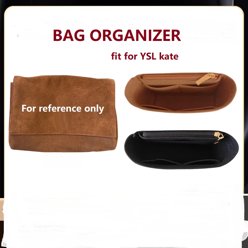 【นุ่มและเบา】กระเป๋าจัดระเบียบ เหมาะสําหรับ YSL kate bag organizer กระเป๋าในกระเป๋าจัดระเบียบ ช่องเก็บของ ด้านในบุผ้าสักหลาด