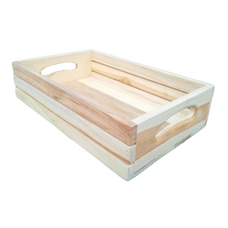 โปรโมชั่น : กระบะไม้ ลังไม้ ถาดไม้ 22x35x8