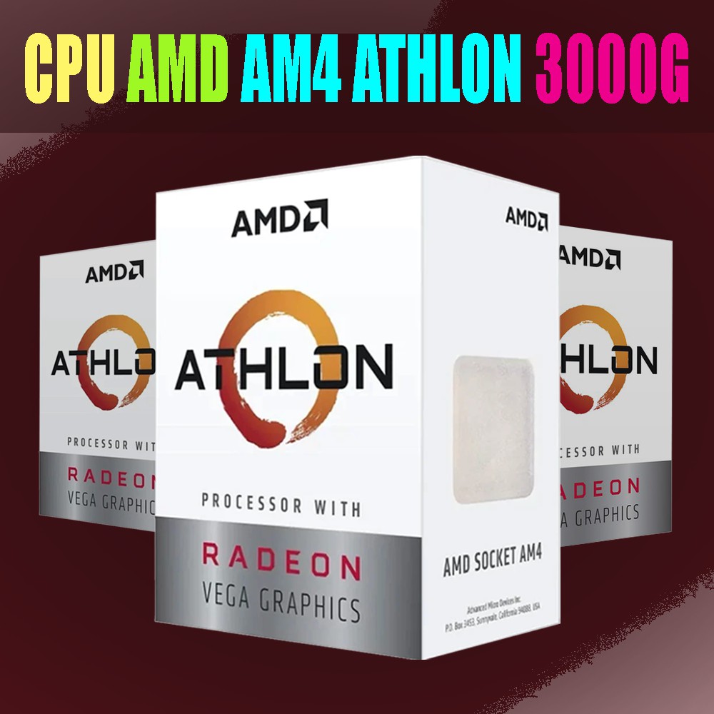 CPU AM4 ATHLON AMD 3000G รับประกันศูนย์ 3 ปี