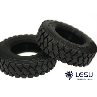 LESU 1/14 Tractor Truck All Terrain Tires with inserts (1คู่) ยางสำหรับรถบรรทุก รถแทรกเตอร์1/14 ทามิย่า (S-1213 S-1214)