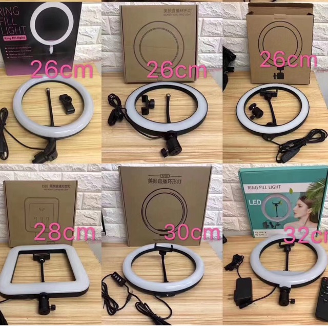 ไฟไลฟ์สด แต่งหน้า ทำผม ส่องสว่าง ไม่แถมขา (ราคาสุดคุ้ม) 16cm/26cm/30cm