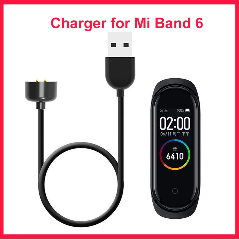 สายชาร์จ USB สีดํา สําหรับ Xiaomi Mi Band 6 Mi Band 5 Xiaomi Mi Band 5 6