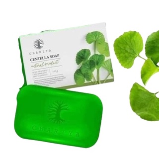 สบู่ใบบัวบก ชาริยา CHARIYA ฟอกหน้าลดสิว ปริมาณสุทธิ 100 กรัม
