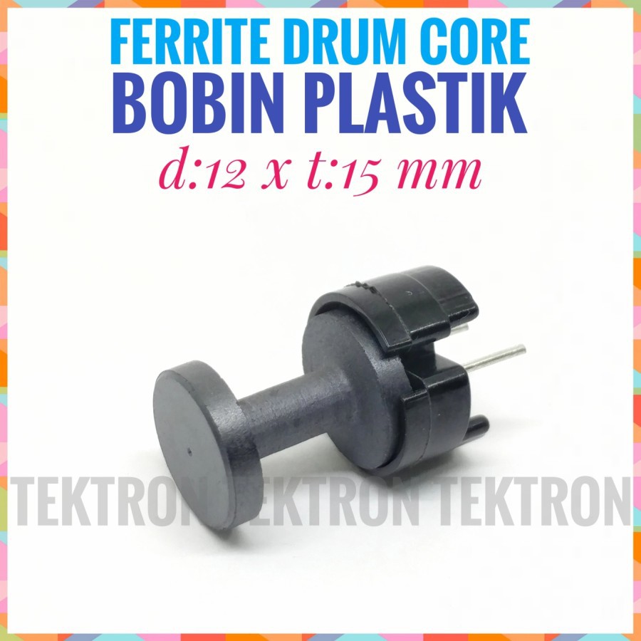 Ferrite Drum Core พร้อมกระสวยพลาสติก 12x15 มม. คอ Ferrite RFC 6 มม.