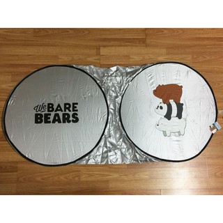 ลิขสิทธิ์แท้ สามหมีจอมป่วน ที่บังแดดกระจกหน้ารถยนต์ 1 ชิ้น We BARE BEARS Car Front Window Sunshade