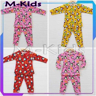 Mkids88 - เสื้อยืดแขนยาว พิมพ์ลาย Hello Kitty สําหรับเด็กผู้หญิง