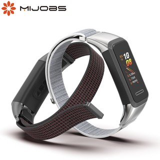 สายนาฬิกา สายคล้องนาฬิกาข้อมือไนล่อนสําหรับ HuaWei Band 4 Strap สําหรับ Correa HuaWei Band 5i