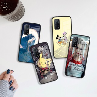 เคส Xiaomi Redmi Note 10/10S 10 Pro Max เคสโทรศัพท์ Case Tempered Glass Phone Casing กล่องแก้ว Cartoons Matte Hard Anti-Scratch Shockproof Cover