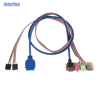 (Interfun) สายเคเบิ้ล Usb 2.0+ 3.0 พอร์ตแผงด้านหน้า Pc 70 ซม. สําหรับคอมพิวเตอร์ (ขายดี