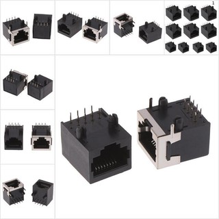 (gwett) 10 ชิ้น rj 45 8 pin female pcb แผ่นบอร์ดโลหะเชื่อมต่อแจ็คเชื่อมต่อ 8 p8c gaa