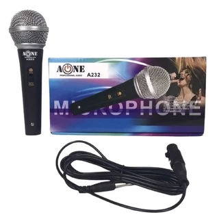 ไมค์โครโฟน พร้อมสาย PROFESSIONAL DYNAMIC MICROPHONE รุ่น A232 สายยาว 3 เมตร มีสวิทปิด เปิดในตัว ให้เสียงสมจริง ลดเสีย