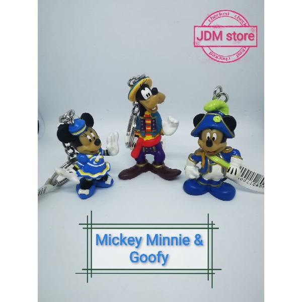 พวงกุญแจ Mickey Minnie &amp; Goofy tokyu disney