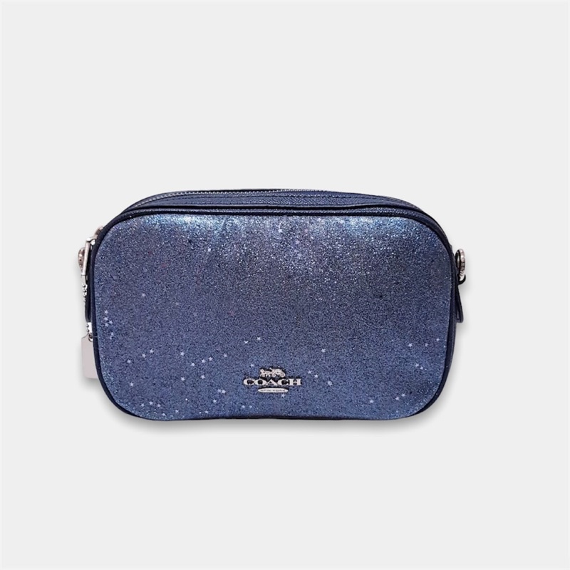 กระเป๋า COACH ISLA CHAIN CROSSBODY WITH STAR GLITTER Blue/Silver สีน้ำเงินเข้ม