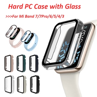 2 in 1 ฟิล์มกระจก แบบเต็มจอ สําหรับ Xiaomi Mi band 8 7 6 5 4 band7 Mi band 7pro