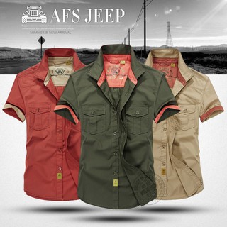 Military Fashion เสื้อเชิ้ตแขนสั้น AFS JEEP (10195MM)