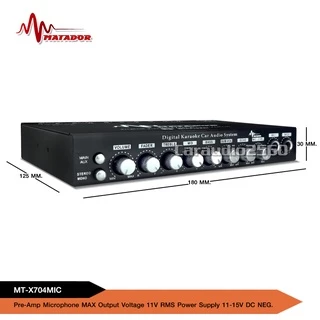 caraudio2560 ปรีไมค์พร้อมปรับเสียง รองรับ 2Mic มีบลูธูทในตัวUSB SD เสียงดี HF-999BT/MT-X704 เลือกได้