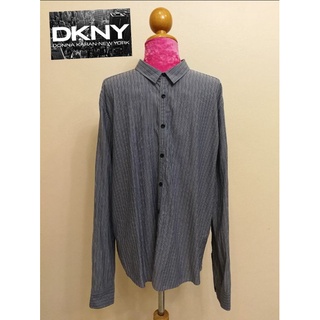 DKNY Brand_2nd hand เสื้อเชิ้ตแขนยาวผ้าฝ้าย​100​% แท้มือสองกระสอบนำเข้า​ SIZE XL