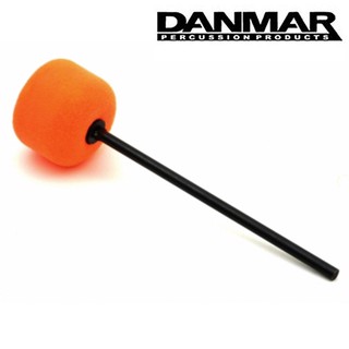 Danmar® หัวกระเดื่องกลอง ตุ้มกระเดื่อง แบบสักหลาดสี ก้านดำ รุ่น 206CK (Orange) (Bass Drum Peal Beater) ** Made in USA **