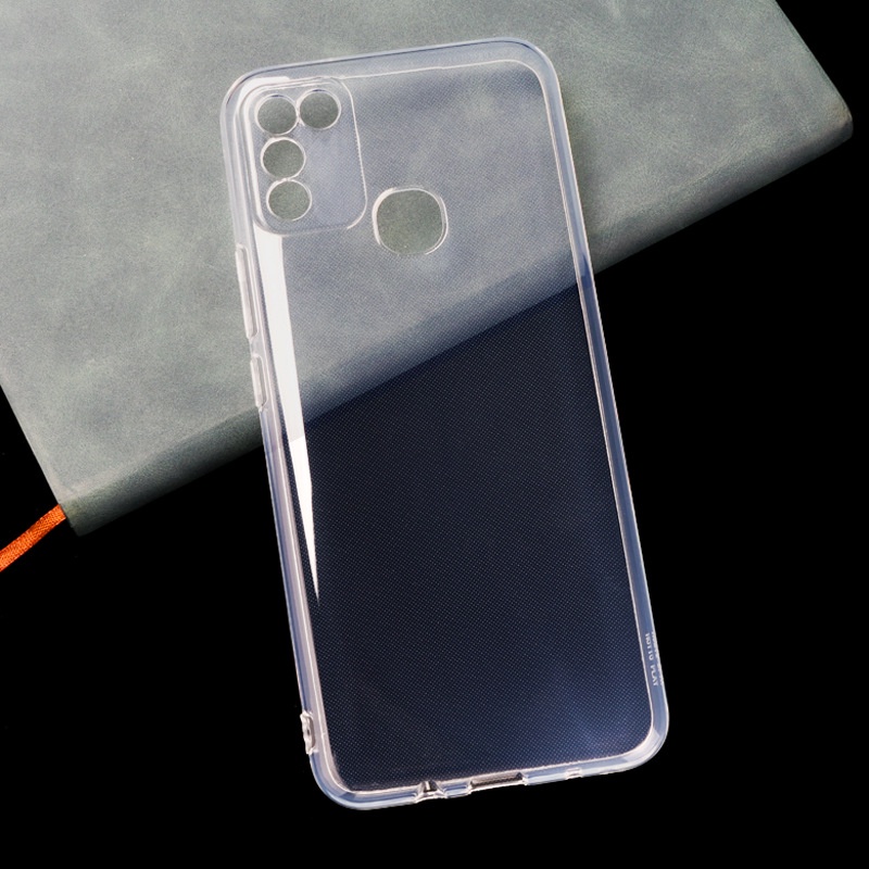 Infinix Hot 10 Play/ Infinix Smart 5 เคสโทรศัพท์ Ultra-thin Clear Soft TU ซิลิโคนฝาครอบป้องกันพร้อมฟิล์มกระจกนิรภัย