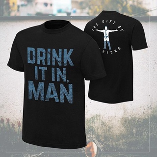 [S-5XL] พร้อมส่ง เสื้อยืด ลายการ์ตูนน่ารัก Chris Jericho Drink It In Two Sides Kawaii