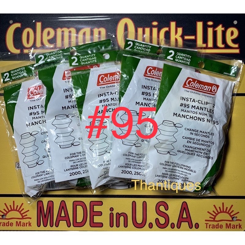 ไส้ตะเกียง Coleman mantles เบอร์ 95 สำหรับตะเกียงรุ่น Coleman North Star เบอร์ 95 ของแท้ USA (สินค้าพร้อมส่ง)