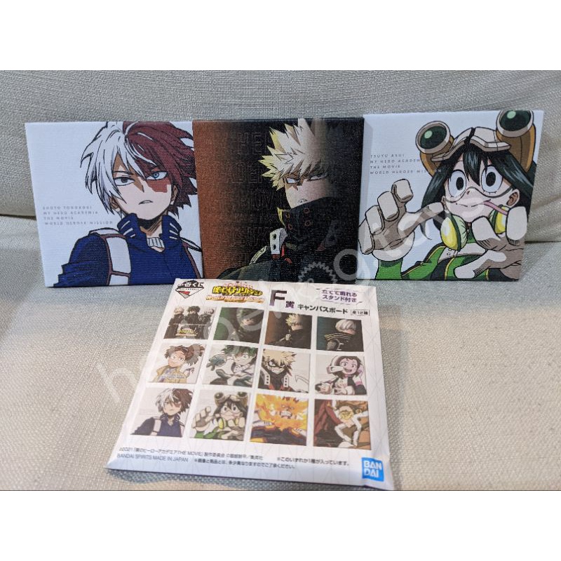Canvas board รางวัล F Ichiban Kuji My Hero Academia The Movie World Hero's Mission ของแท้พร้อมส่ง