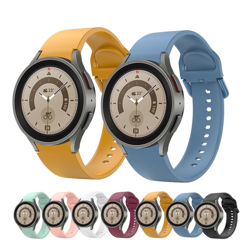 สายนาฬิกาข้อมือซิลิโคน สําหรับ Samsung Galaxy Watch 5/5 Pro/4/4 Classic ขนาด 40/44/42/46 มม.