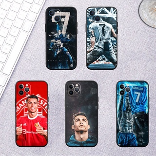 เคสนิ่ม ลาย Cristiano Ronaldo CR7 TE6 สําหรับ iPhone 5 5S 6 6S 7 8 11 Pro Max Plus SE XR