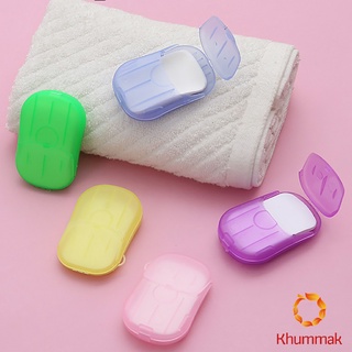 Khummak สบู่เเผ่น แบบพกพา หอมกลิ่นกุหลาบ  Paper soap