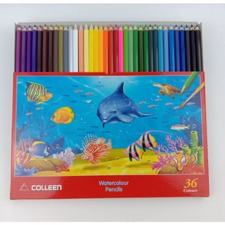 สีไม้ ระบายน้ำ 36  สี Colleen คอลลีน Watercolour Pencils 36 colours